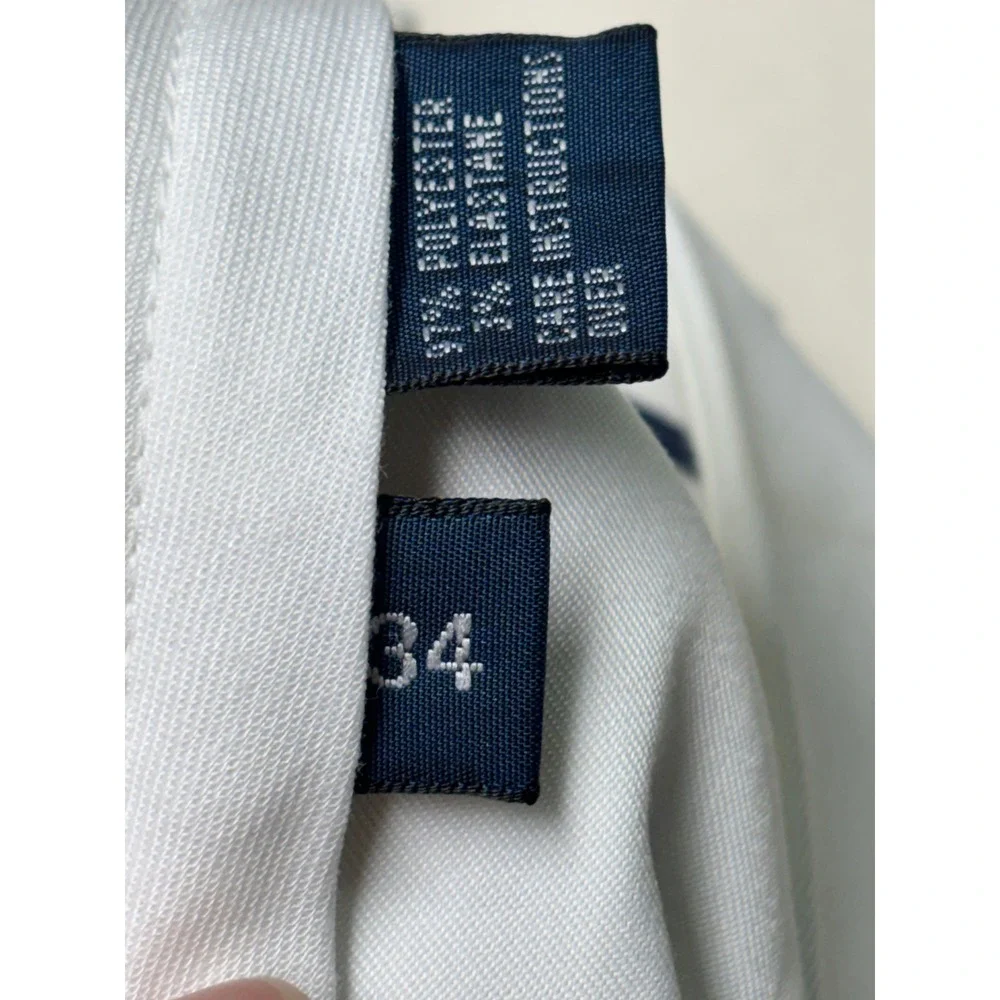 NWT Polo Ralph Lauren Mens White Performance Golf Shorts Size 34X6 Stretch